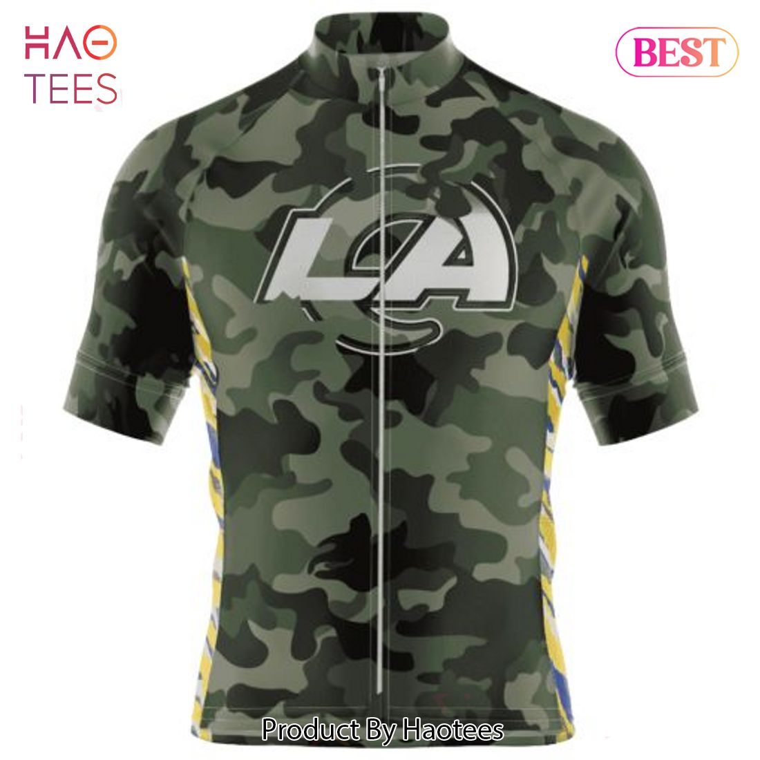 NEW NFL Los Angeles Rams Special Camo Design Cycling Jersey Hoodie