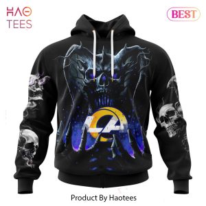 NEW NFL Los Angeles Rams Special Skull Art Design Hoodie