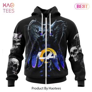 NEW NFL Los Angeles Rams Special Skull Art Design Hoodie