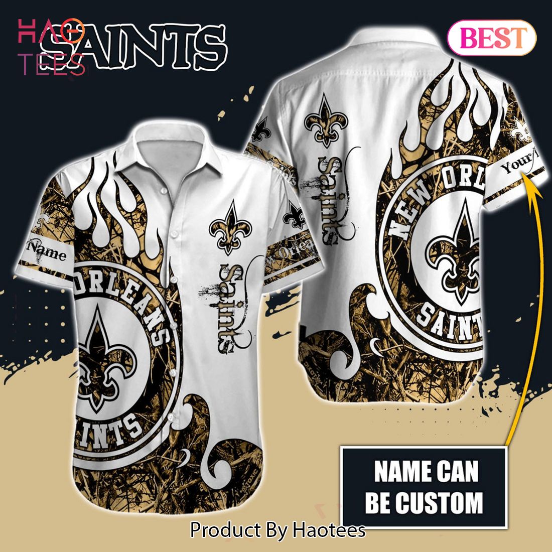 New Orleans Saints Hawaiian Shirt Nfl Football Custom Name