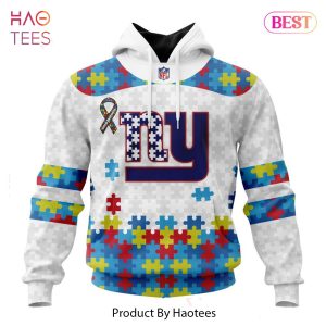 NEW NFL New York Giants Special Autism Awareness Design Hoodie