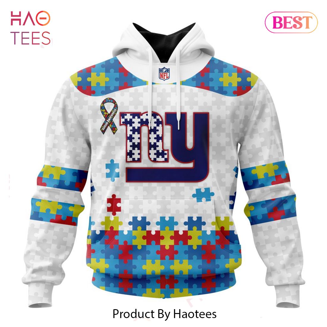 Nfl New York Giants Lighting 3D Full Over Print Hoodie Zip Hoodie