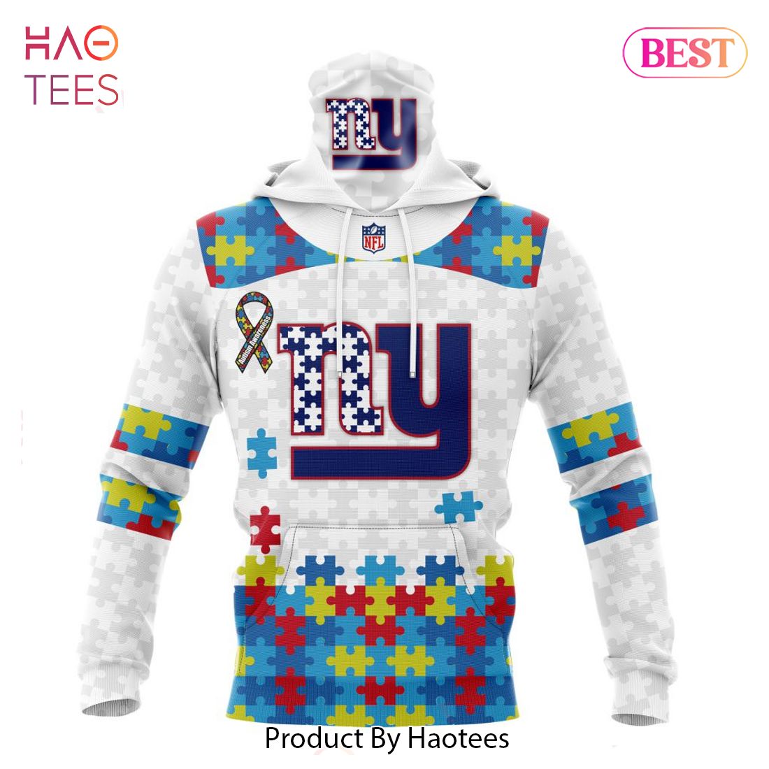 NEW NFL New York Giants Special Autism Awareness Design Hoodie NEW NFL New York Giants Special Autism Awareness Design Hoodie