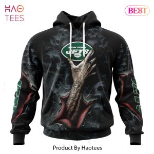 NEW NFL New York Jets Special Horror Skull Art Design Hoodie