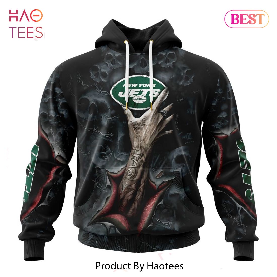 New York Jets: 2022 Skull - Officially Licensed NFL Removable