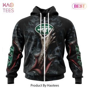 NEW NFL New York Jets Special Horror Skull Art Design Hoodie