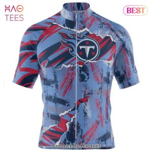 NEW NFL Tennessee Titans Special Mix Stripes Design Cycling Jersey Hoodie