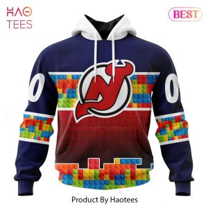 NEW NHL New Jersey Devils Special Autism Awareness Design Jeysey