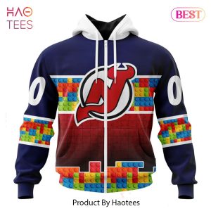 NEW NHL New Jersey Devils Special Autism Awareness Design Jeysey
