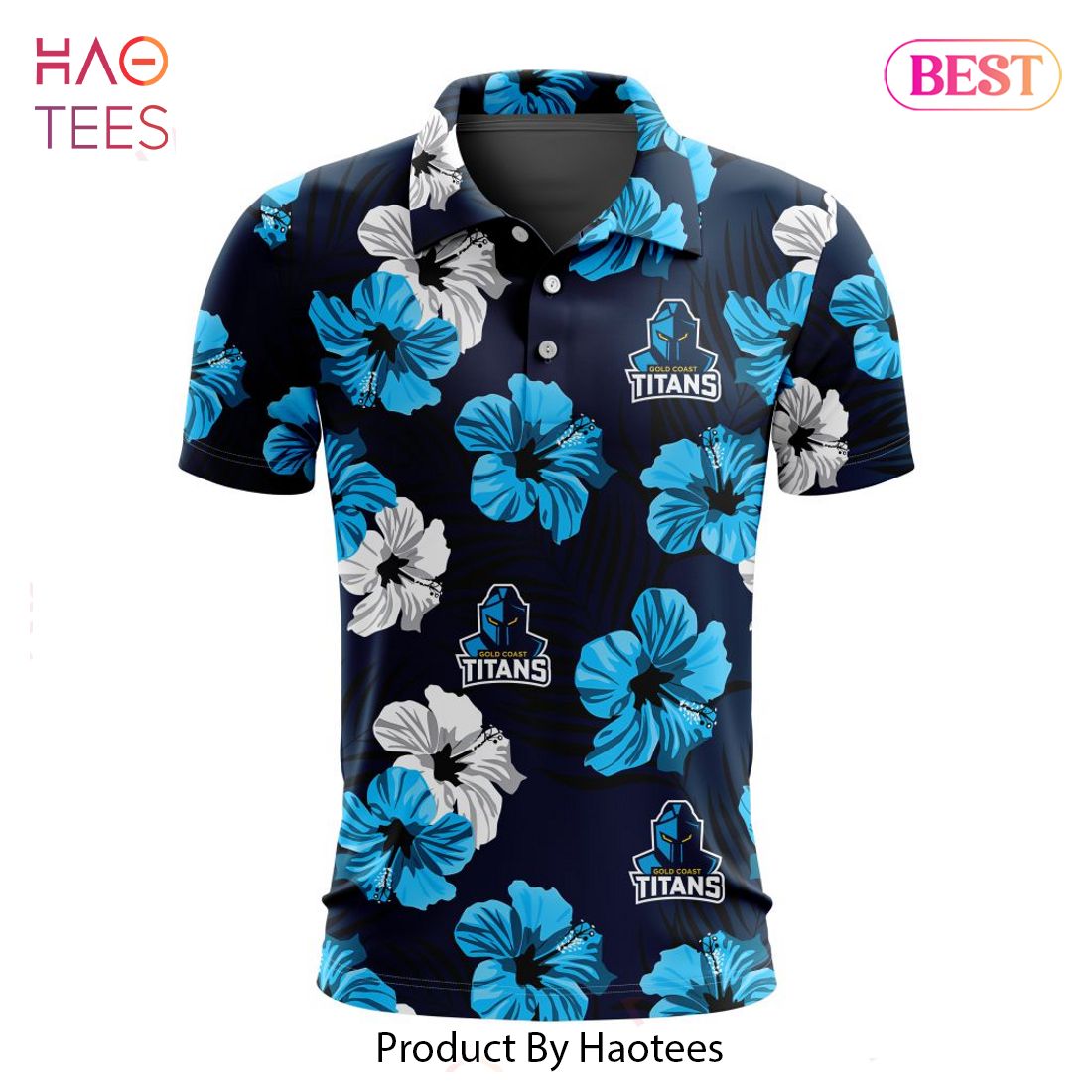 NEW NRL Gold Coast Titans Special Aloha Golf Polo Design NEW NRL Gold Coast Titans Special Aloha Golf Polo Design
