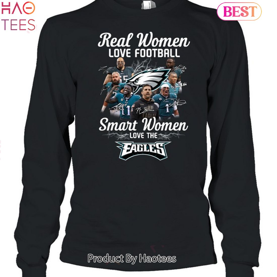 Official real Women Love FootBall Smart Women Love The Eagles T