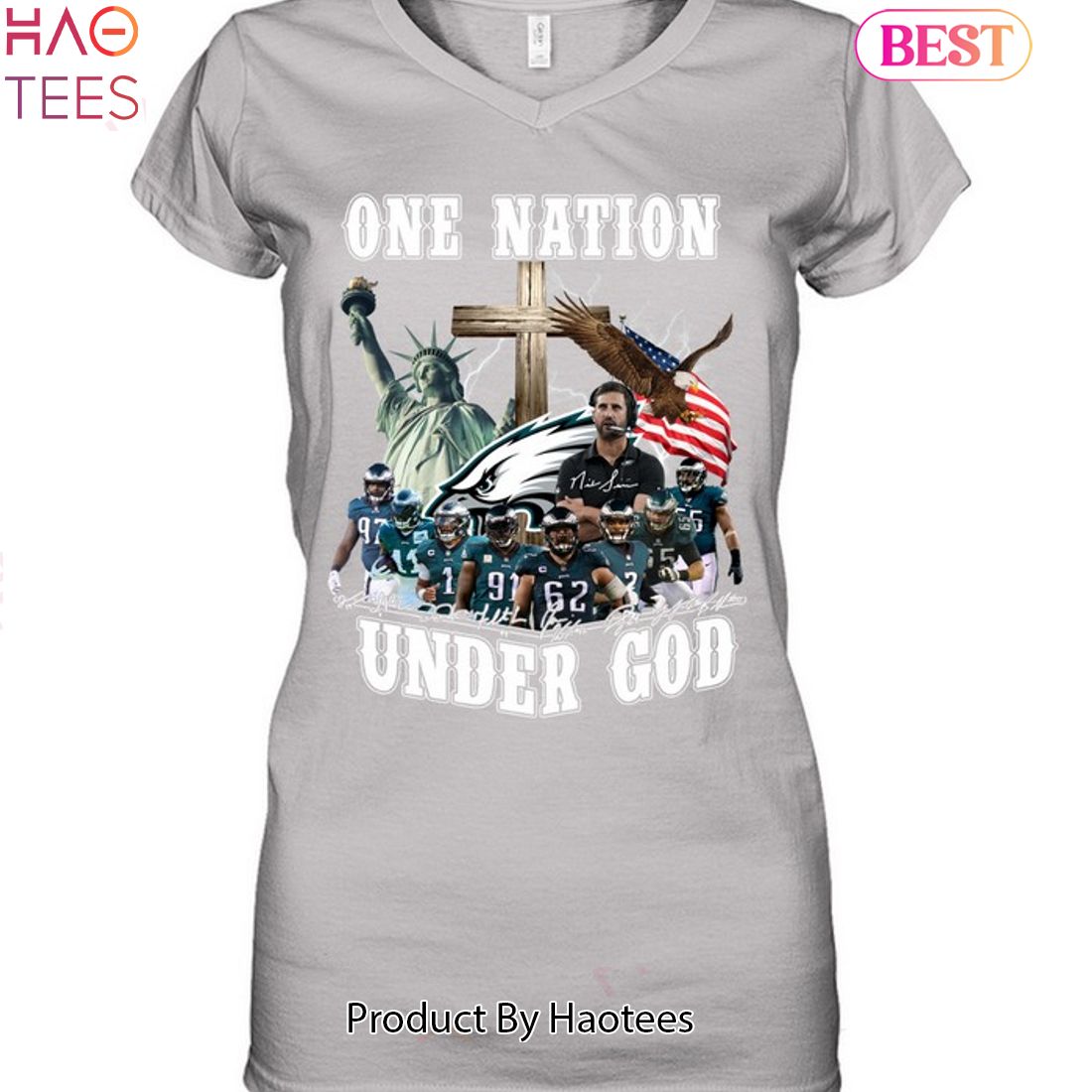 One Nation Eagles Under God Philadelphia Eagles Unisex T-Shirt One Nation Eagles Under God Philadelphia Eagles Unisex T-Shirt