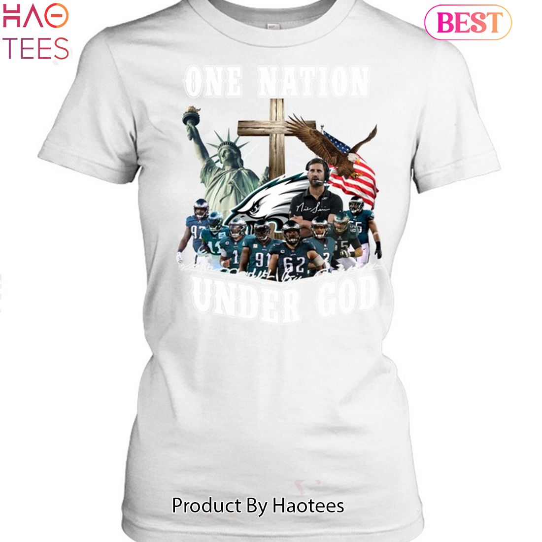 One Nation Eagles Under God Philadelphia Eagles Unisex T-Shirt One Nation Eagles Under God Philadelphia Eagles Unisex T-Shirt