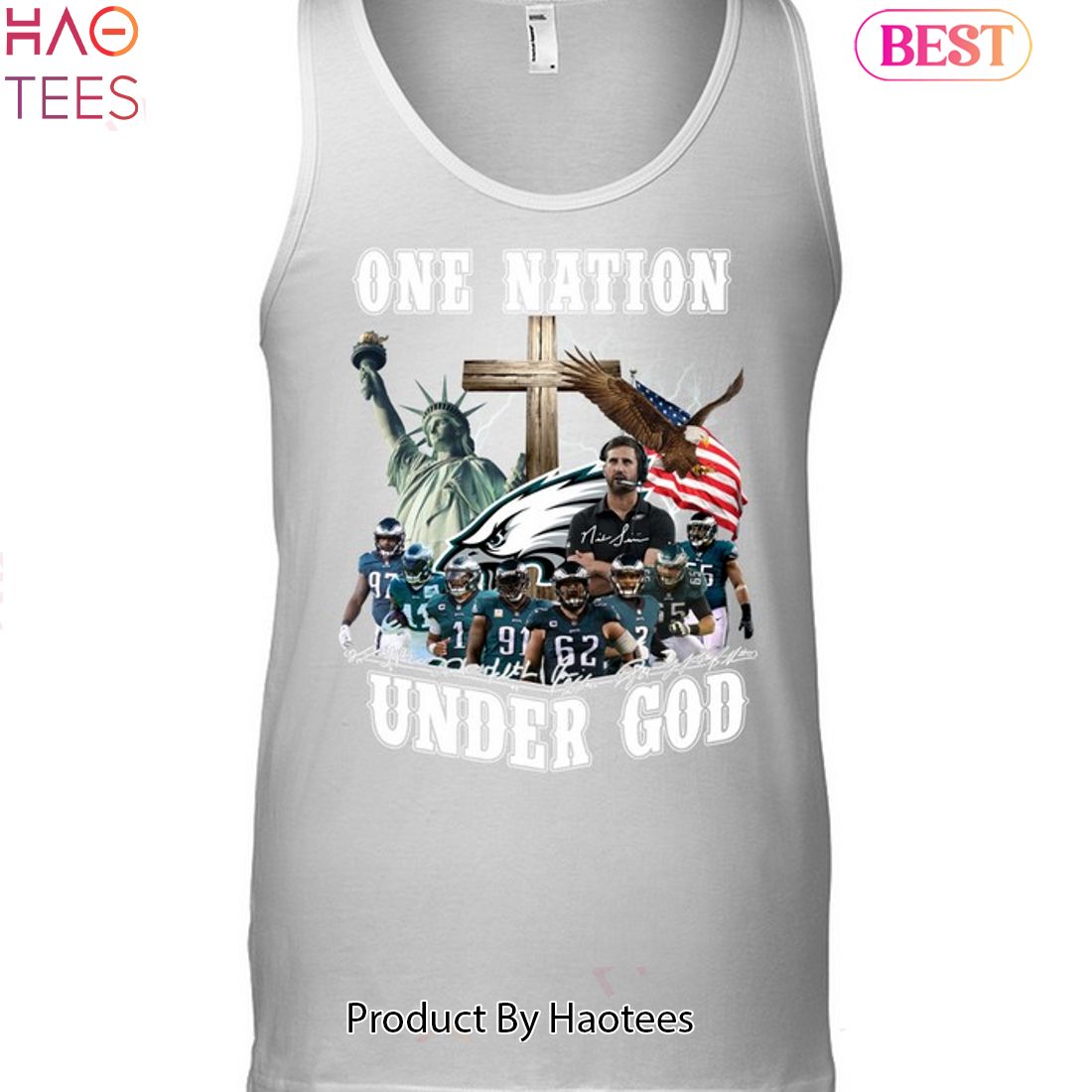 One Nation Eagles Under God Philadelphia Eagles Unisex T-Shirt One Nation Eagles Under God Philadelphia Eagles Unisex T-Shirt