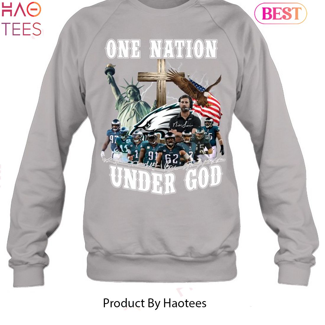 One Nation Eagles Under God Philadelphia Eagles Unisex T-Shirt One Nation Eagles Under God Philadelphia Eagles Unisex T-Shirt