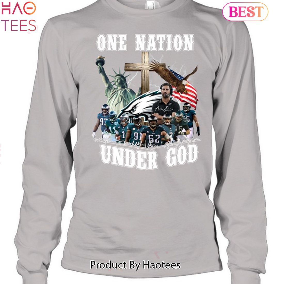 One Nation Eagles Under God Philadelphia Eagles Unisex T-Shirt One Nation Eagles Under God Philadelphia Eagles Unisex T-Shirt