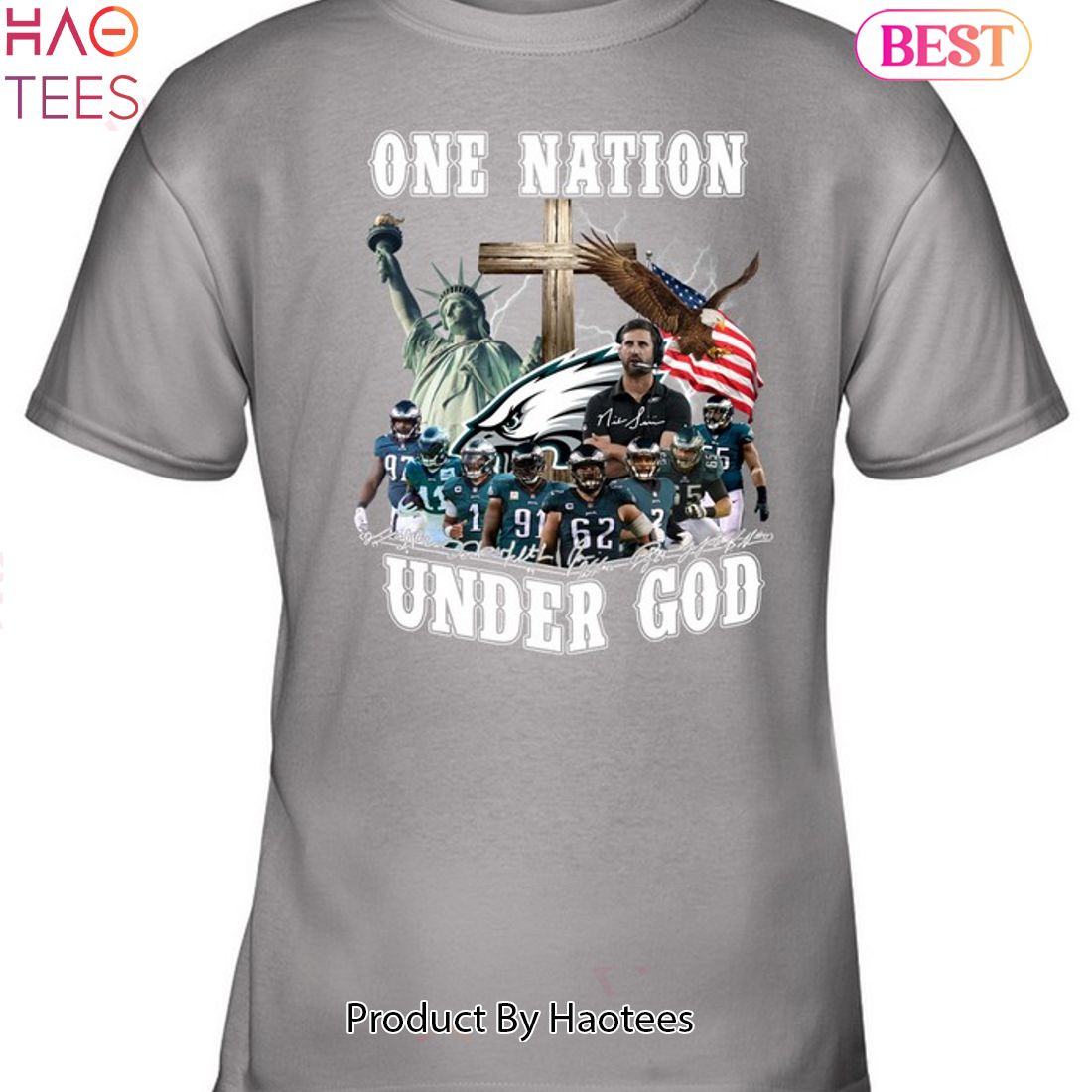 One Nation Eagles Under God Philadelphia Eagles Unisex T-Shirt One Nation Eagles Under God Philadelphia Eagles Unisex T-Shirt