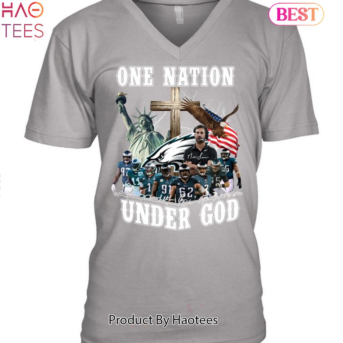 One Nation Eagles Under God Philadelphia Eagles Unisex T-Shirt One Nation Eagles Under God Philadelphia Eagles Unisex T-Shirt