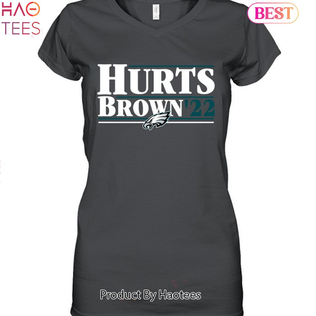 Philadelphia Eagles Hurts Brown 22 Unisex T-Shirt Philadelphia Eagles Hurts Brown 22 Unisex T-Shirt