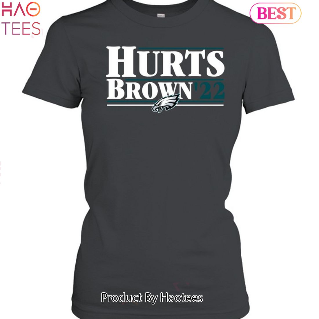 Philadelphia Eagles Hurts Brown 22 Unisex T-Shirt Philadelphia Eagles Hurts Brown 22 Unisex T-Shirt