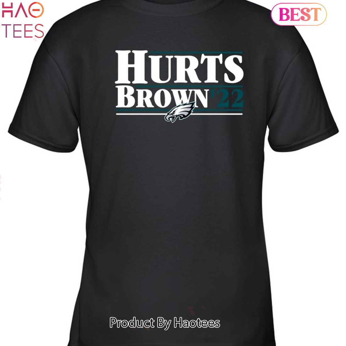 Philadelphia Eagles Hurts Brown 22 Unisex T-Shirt Philadelphia Eagles Hurts Brown 22 Unisex T-Shirt