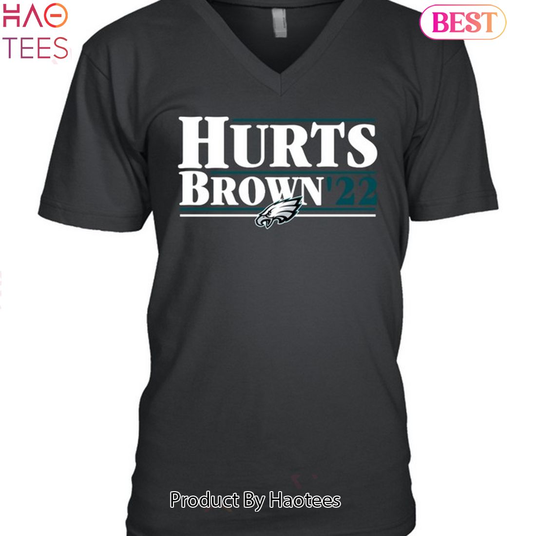 Philadelphia Eagles Hurts Brown 22 Unisex T-Shirt Philadelphia Eagles Hurts Brown 22 Unisex T-Shirt