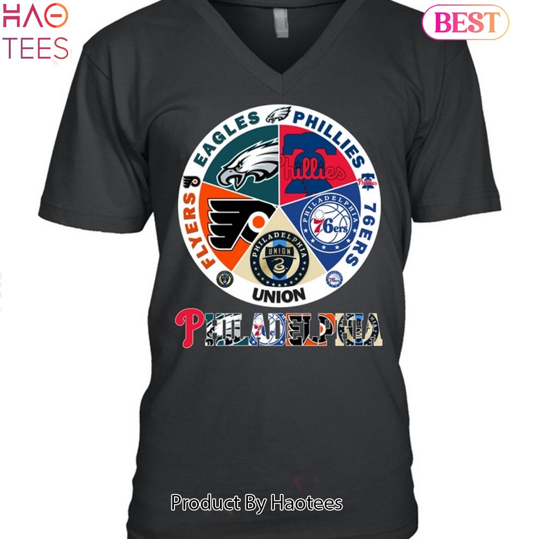 Philadelphia Teams Flyers Eagles Phillies 76Ers Union T Shirt