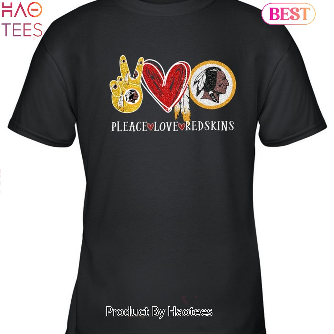 Pleace Love Redskins Washington Redskins Unisex T-Shirt Pleace Love Redskins Washington Redskins Unisex T-Shirt