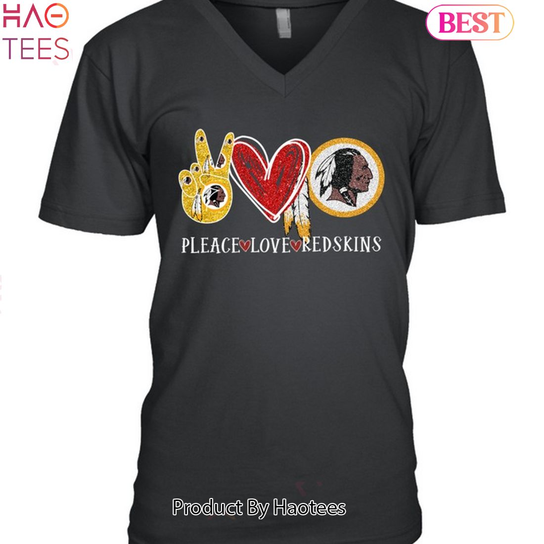 Pleace Love Redskins Washington Redskins Unisex T-Shirt Pleace Love Redskins Washington Redskins Unisex T-Shirt