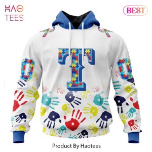 PREMIUM MLB Texas Rangers Special Autism Awareness Design Hoodie