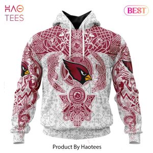PREMIUM NFL Arizona Cardinals _ Norse Viking Symbols Hoodie