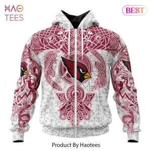 PREMIUM NFL Arizona Cardinals _ Norse Viking Symbols Hoodie