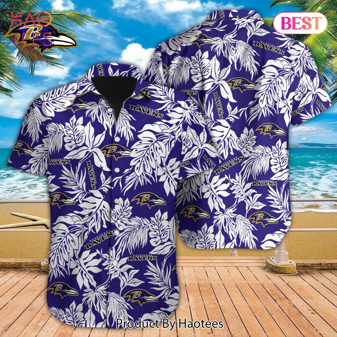 LUXURY NFL Baltimore Ravens Special Hawaiian Design Button Shirt