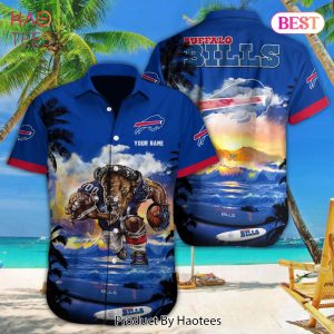 PREMIUM NFL Buffalo Bills Special Hawaiian Design Button Shirt Hoodie