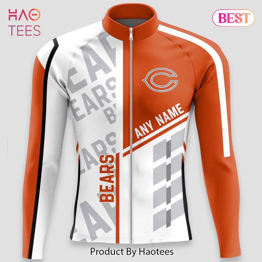 PREMIUM NFL Chicago Bears Cycling Jersey Hoodie PREMIUM NFL Chicago Bears Cycling Jersey Hoodie