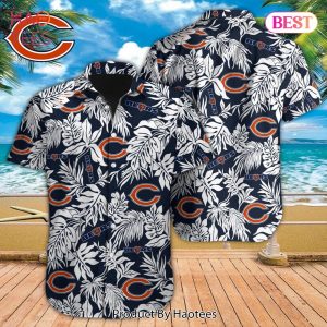 PREMIUM NFL Chicago Bears Special Hawaiian Design Button Shirt Hoodie