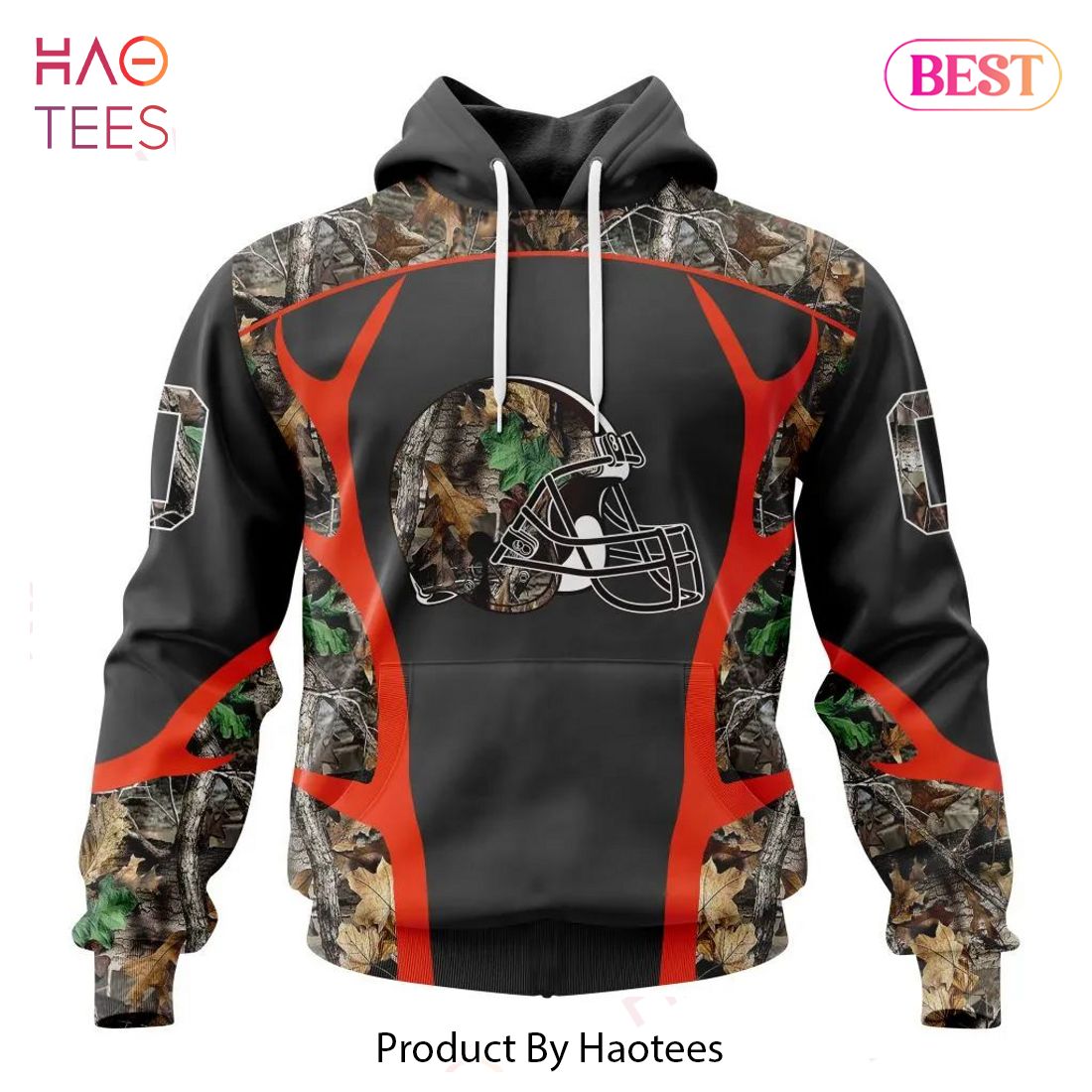 PREMIUM NFL Cleveland Browns Special Camo Hunting Design Hoodie