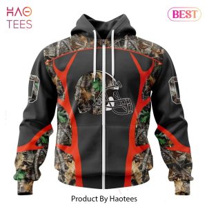 PREMIUM NFL Cleveland Browns Special Camo Hunting Design Hoodie