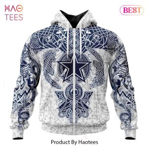 PREMIUM NFL Dallas Cowboys _ Norse Viking Symbols Hoodie