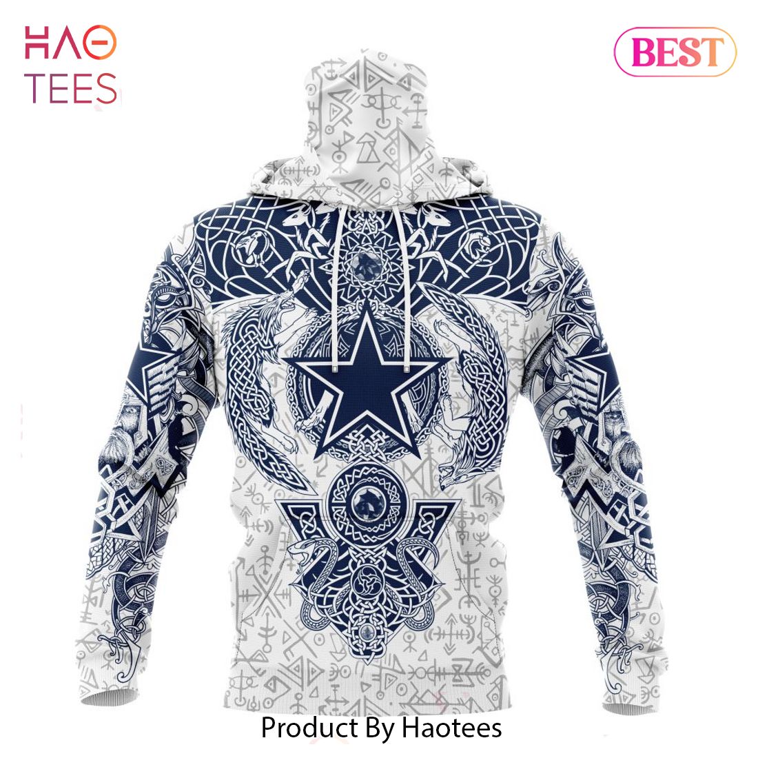 PREMIUM NFL Dallas Cowboys _ Norse Viking Symbols Hoodie PREMIUM NFL Dallas Cowboys _ Norse Viking Symbols Hoodie
