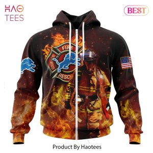 PREMIUM NFL Detroit Lions Honor Firefighters – First Responders Hoodie