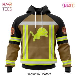 PREMIUM NFL Detroit Lions Special Firefighter Uniform Design Hoodie