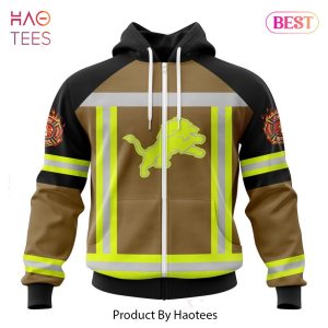 PREMIUM NFL Detroit Lions Special Firefighter Uniform Design Hoodie