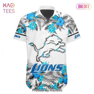 PREMIUM NFL Detroit Lions Special Hawaiian Design Button Shirt Hoodie