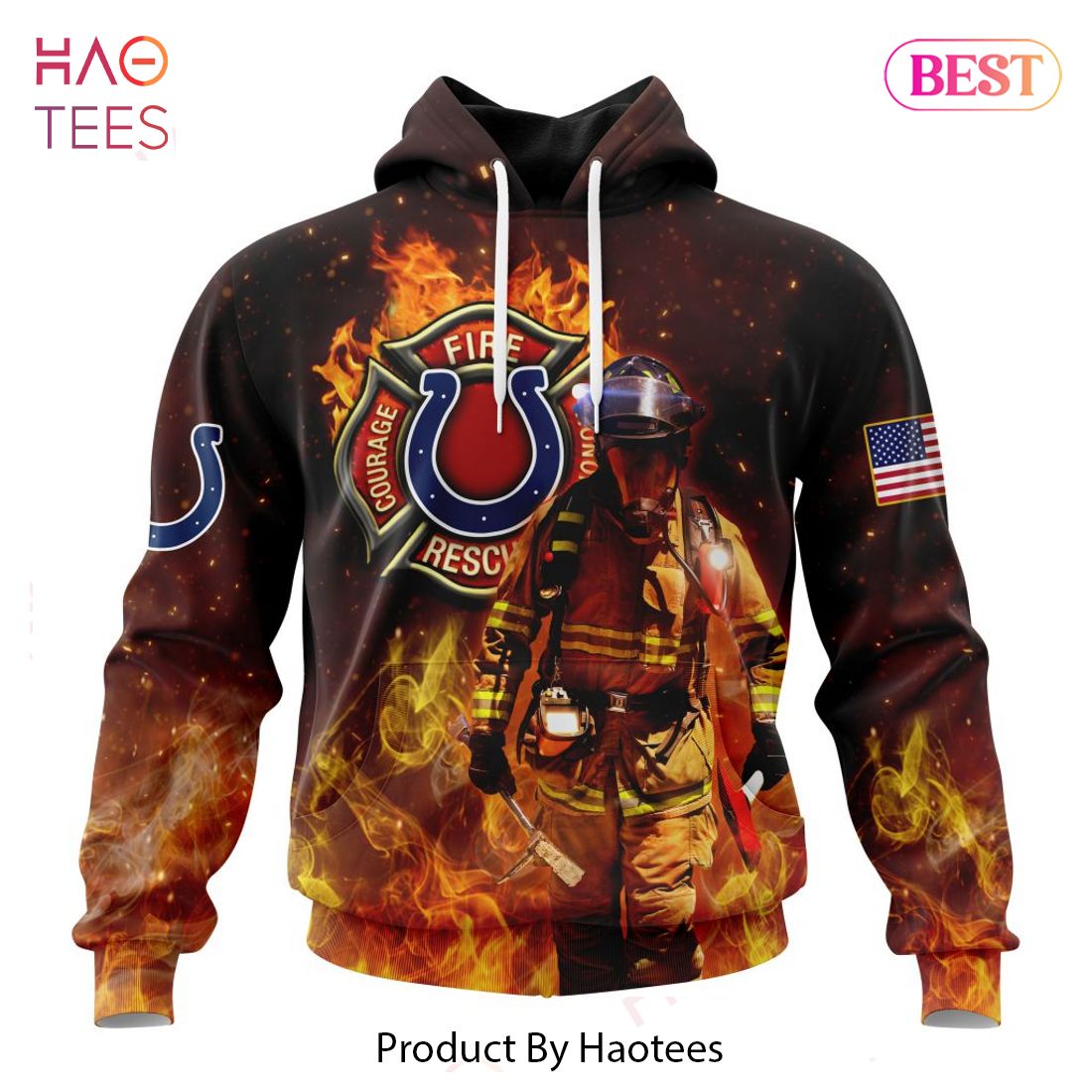 PREMIUM NFL Indianapolis Colts Honor Firefighters – First Responders Hoodie