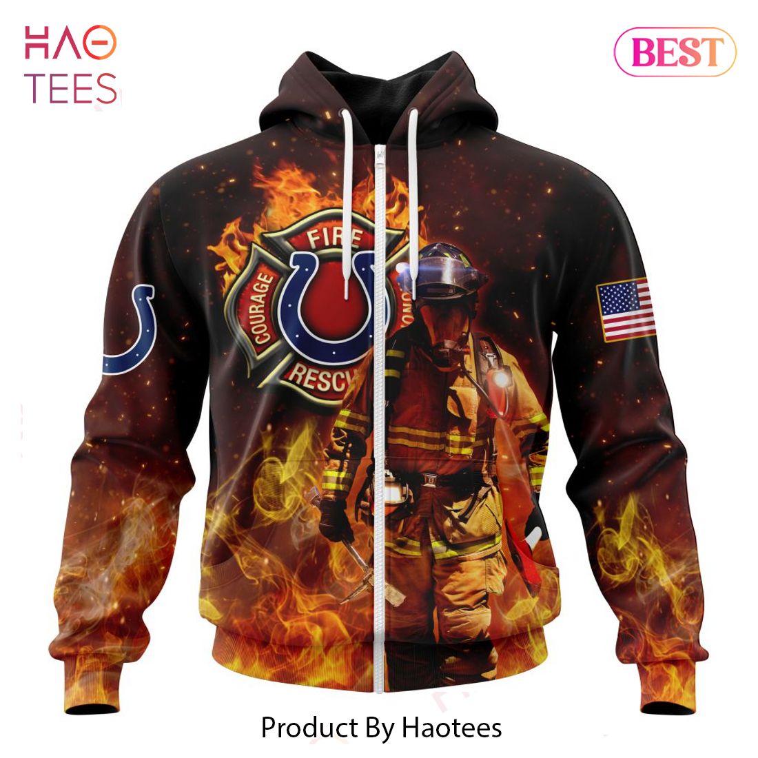 PREMIUM NFL Indianapolis Colts Honor Firefighters - First Responders Hoodie PREMIUM NFL Indianapolis Colts Honor Firefighters - First Responders Hoodie