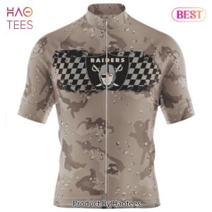PREMIUM NFL Las Vegas Raiders Special Desert Camo Design Cycling Jersey Hoodie