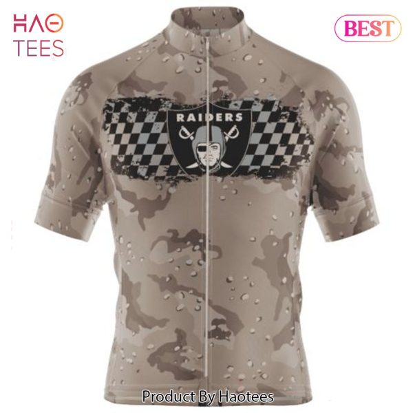 PREMIUM NFL Las Vegas Raiders Special Desert Camo Design Cycling Jersey Hoodie