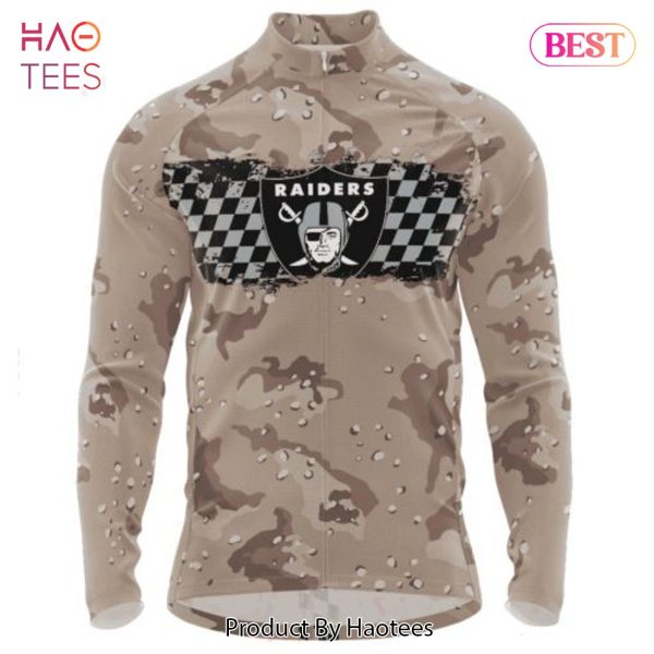 PREMIUM NFL Las Vegas Raiders Special Desert Camo Design Cycling Jersey Hoodie