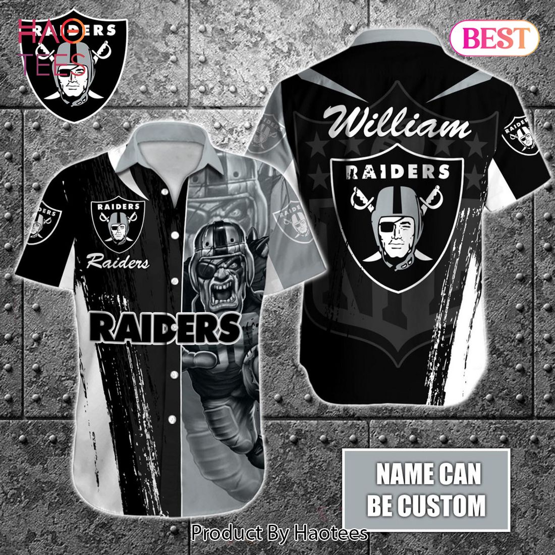 Las Vegas Raiders Black Button Jersey